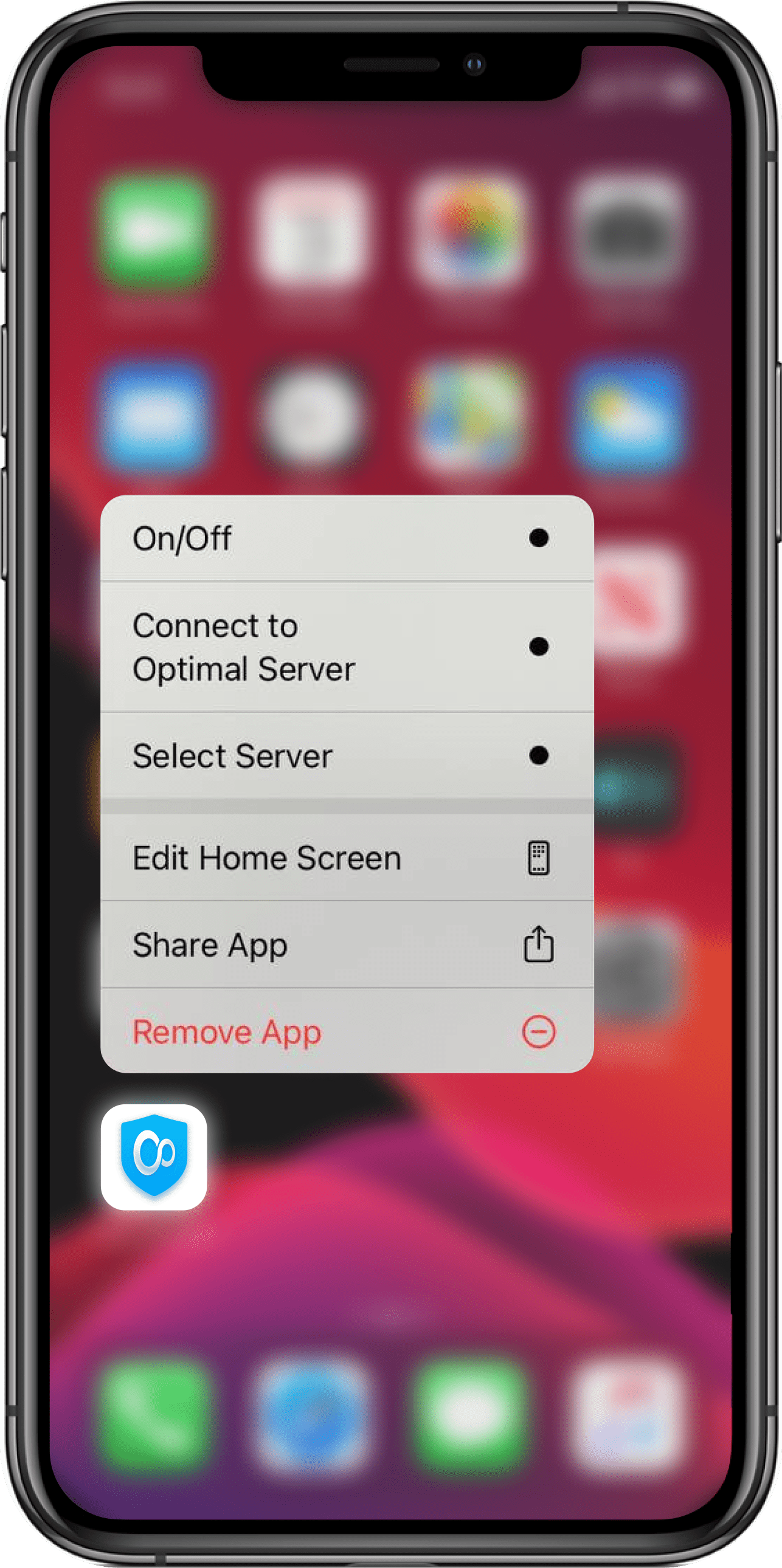 Remove the KeepSolid VPN Unlimited application from your iOS device